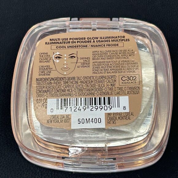 L'Oreal True Match Lumi Powder Glow Illuminator Blush & Highlight C302 ICE .31oz - Picture 2 of 4